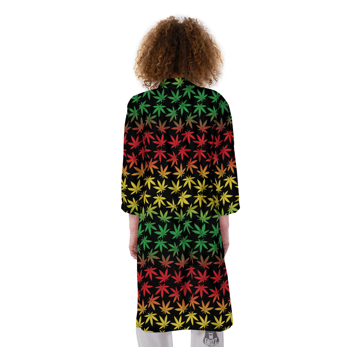 Hemp Rastafarian Print Pattern Kimono-grizzshop