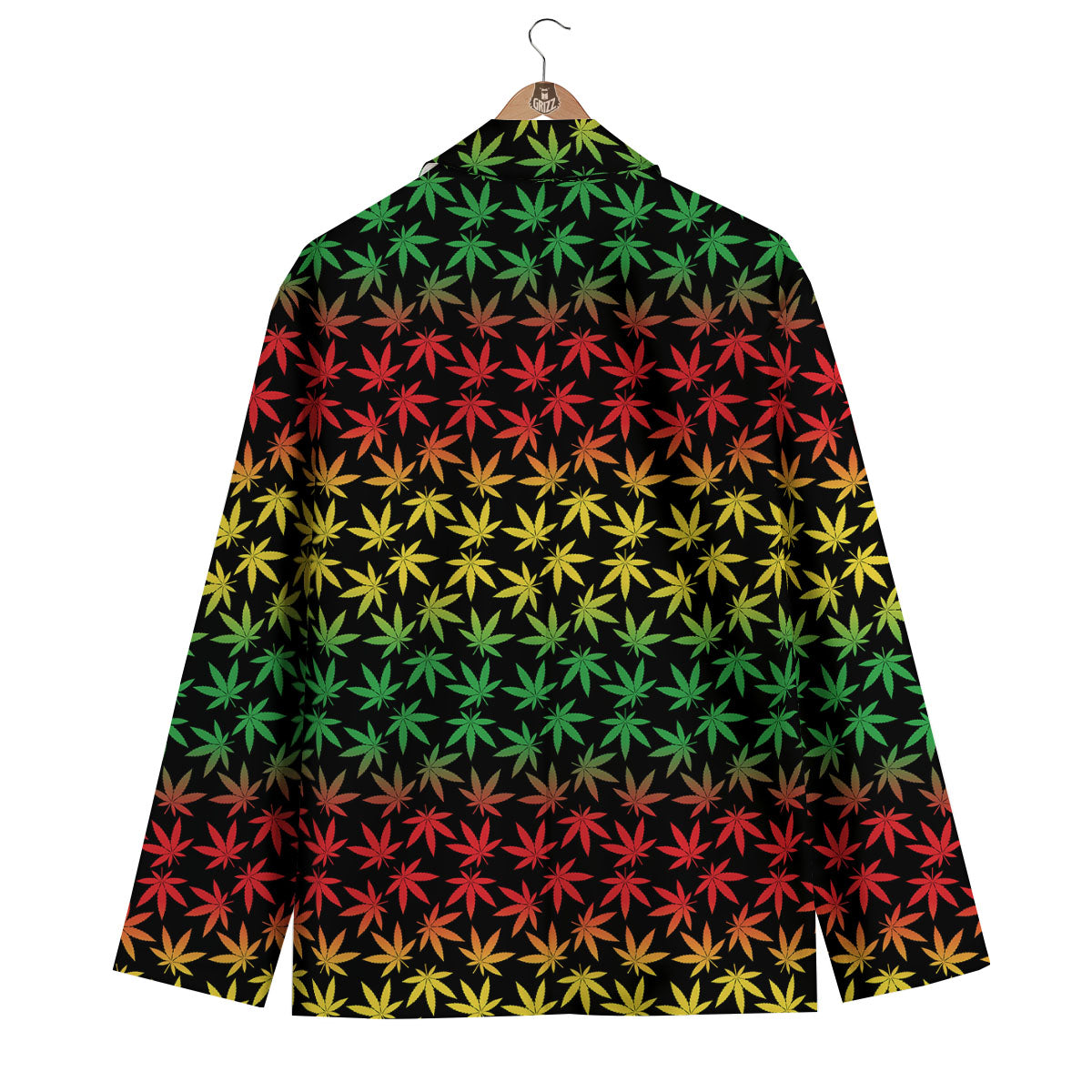 Hemp Rastafarian Print Pattern Men's Blazer-grizzshop
