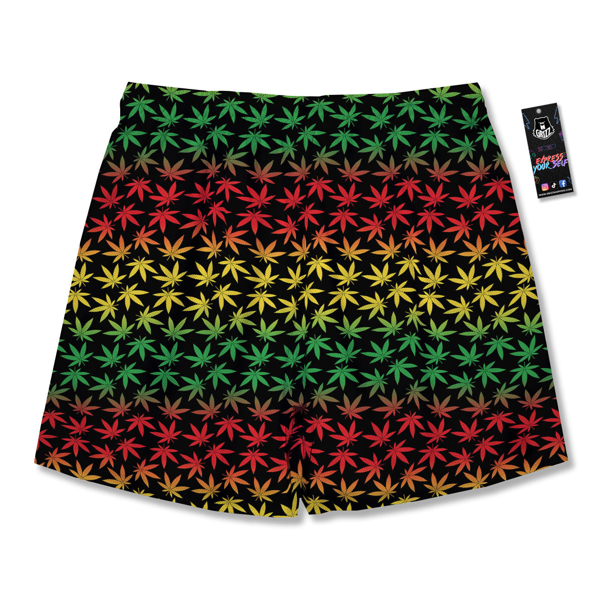 Hemp Rastafarian Print Pattern Men's Running Shorts-grizzshop