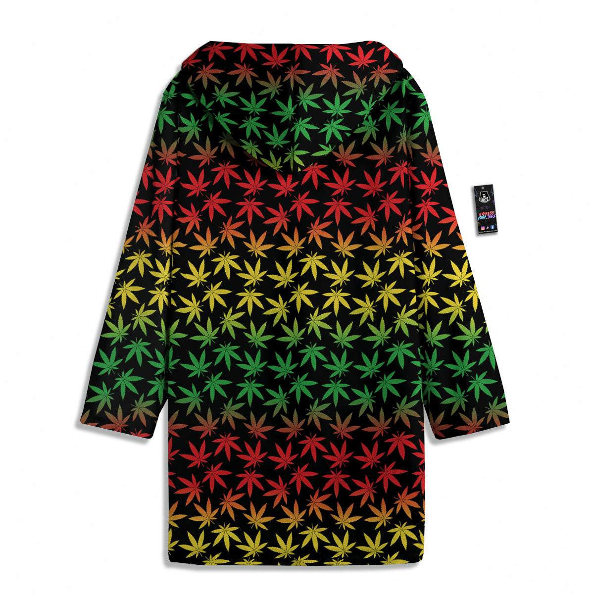 Hemp Rastafarian Print Pattern Men's Windbreaker Jacket-grizzshop