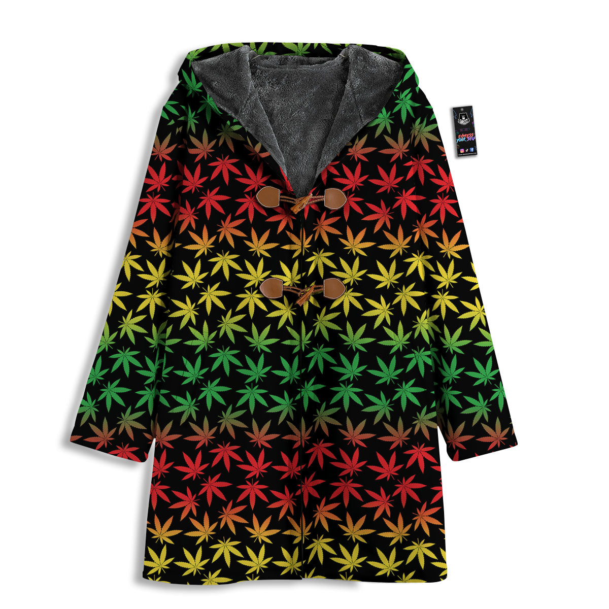 Hemp Rastafarian Print Pattern Men's Windbreaker Jacket-grizzshop