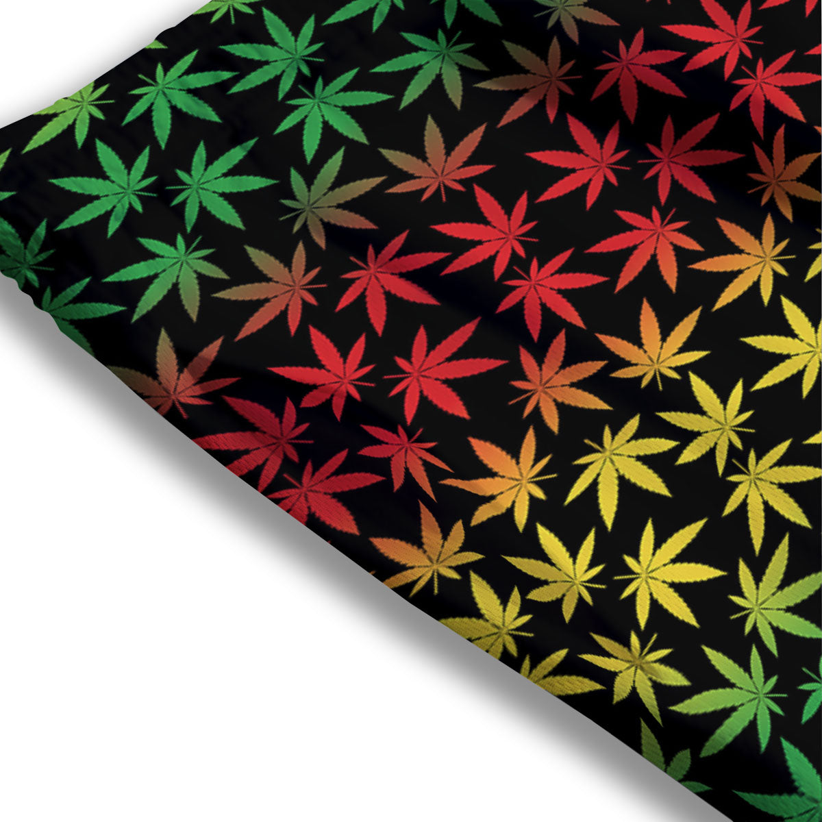 Hemp Rastafarian Print Pattern Mesh Shorts