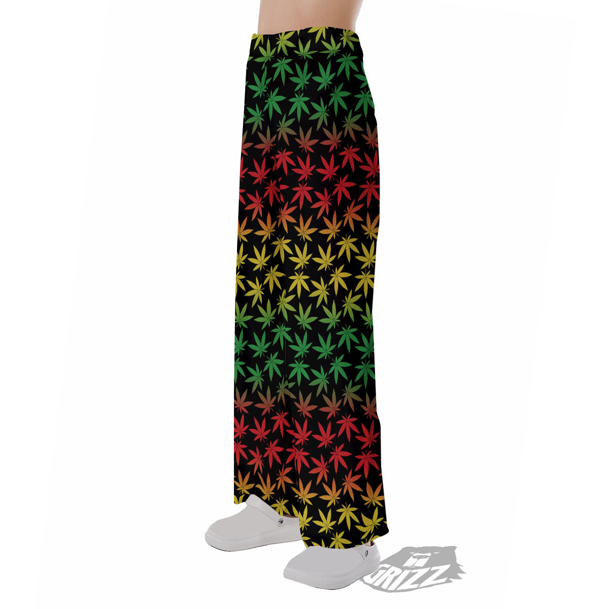 Hemp Rastafarian Print Pattern Pajama Pants-grizzshop