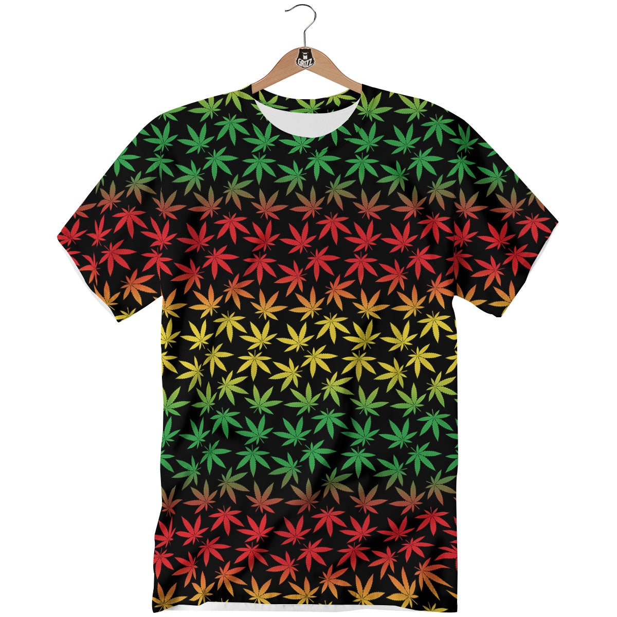 Hemp Rastafarian Print Pattern T-Shirt-grizzshop