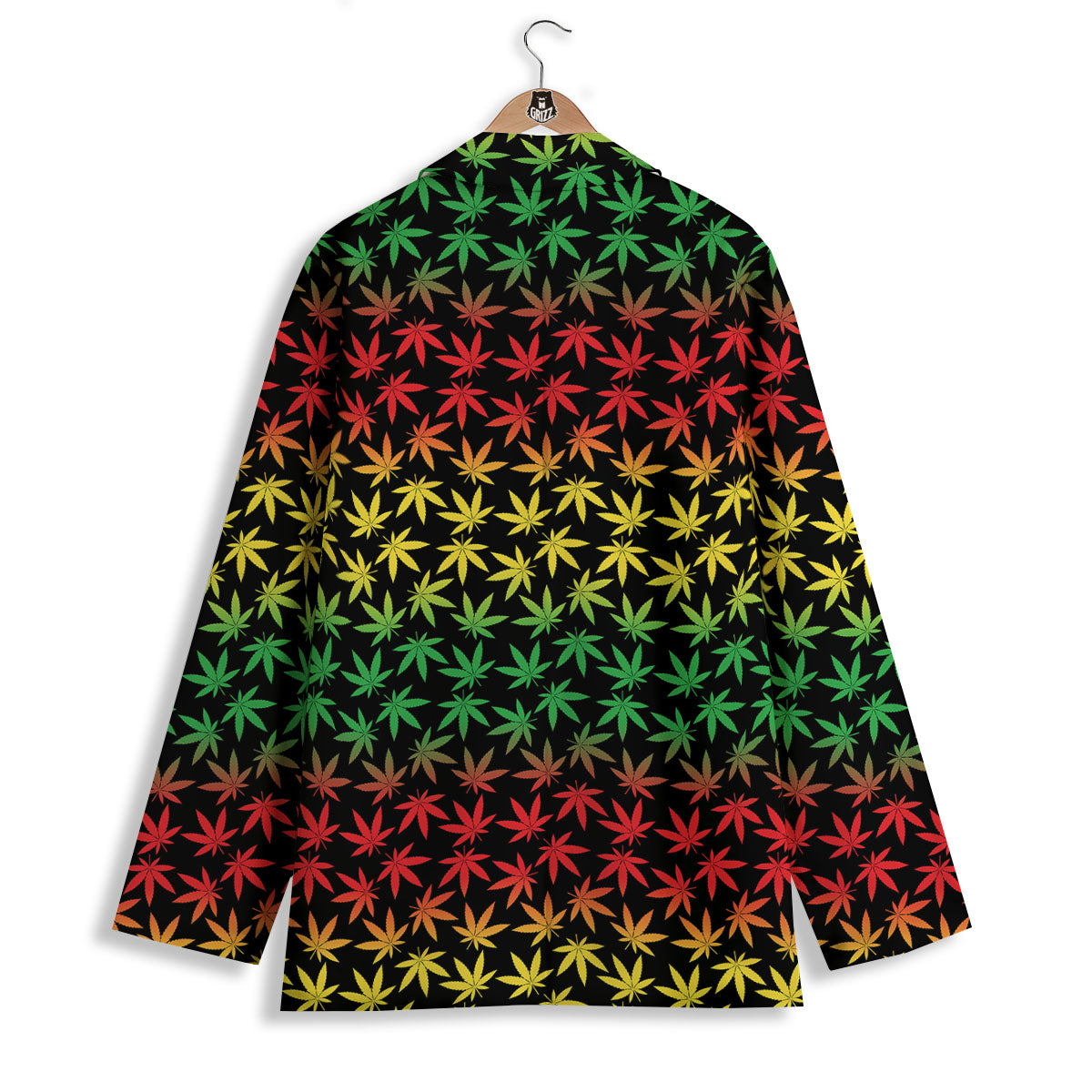 Hemp Rastafarian Print Pattern Women's Blazer-grizzshop