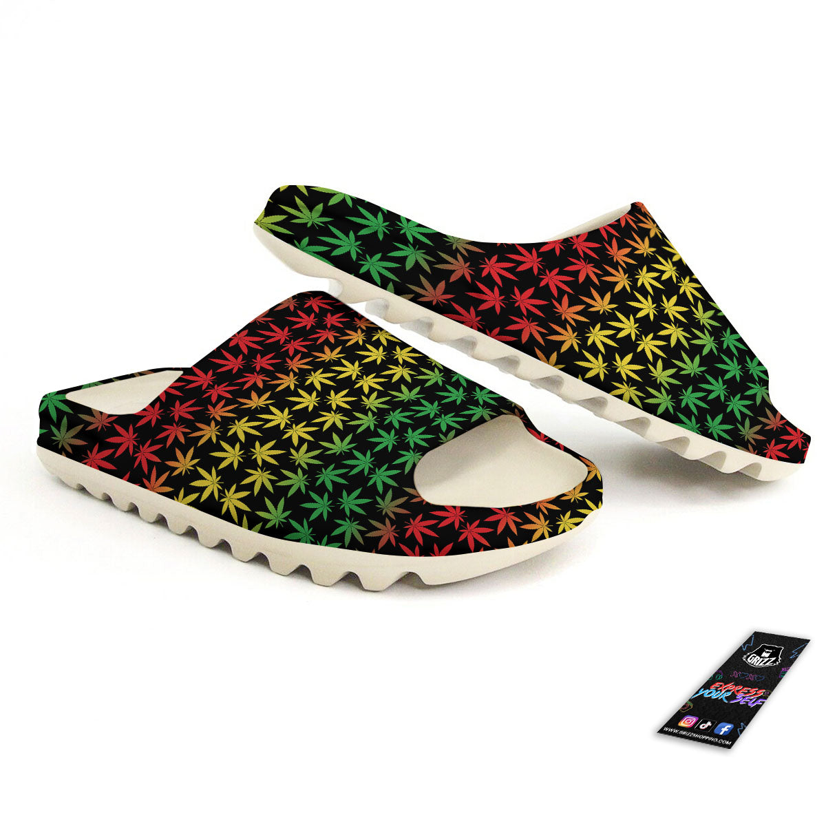 Hemp Rastafarian Print Pattern Sandals-grizzshop