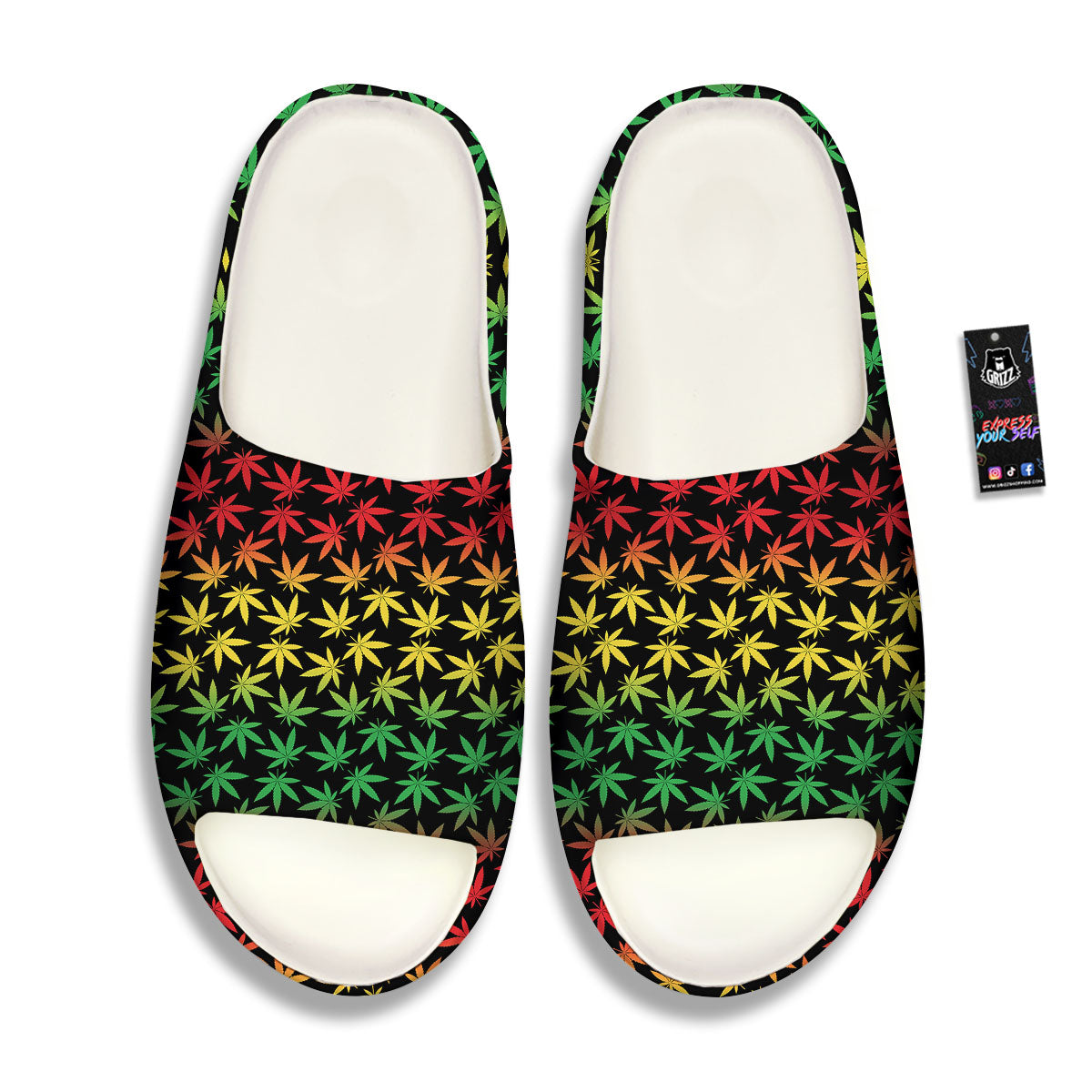 Hemp Rastafarian Print Pattern Sandals-grizzshop