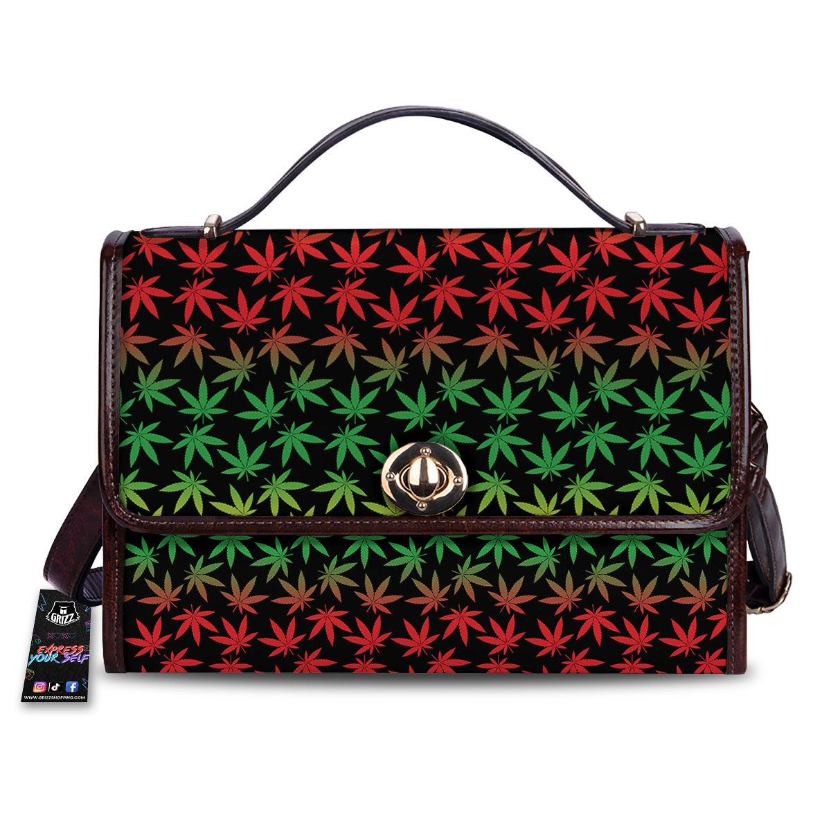 Hemp Rastafarian Print Pattern Women's Satchel Bag