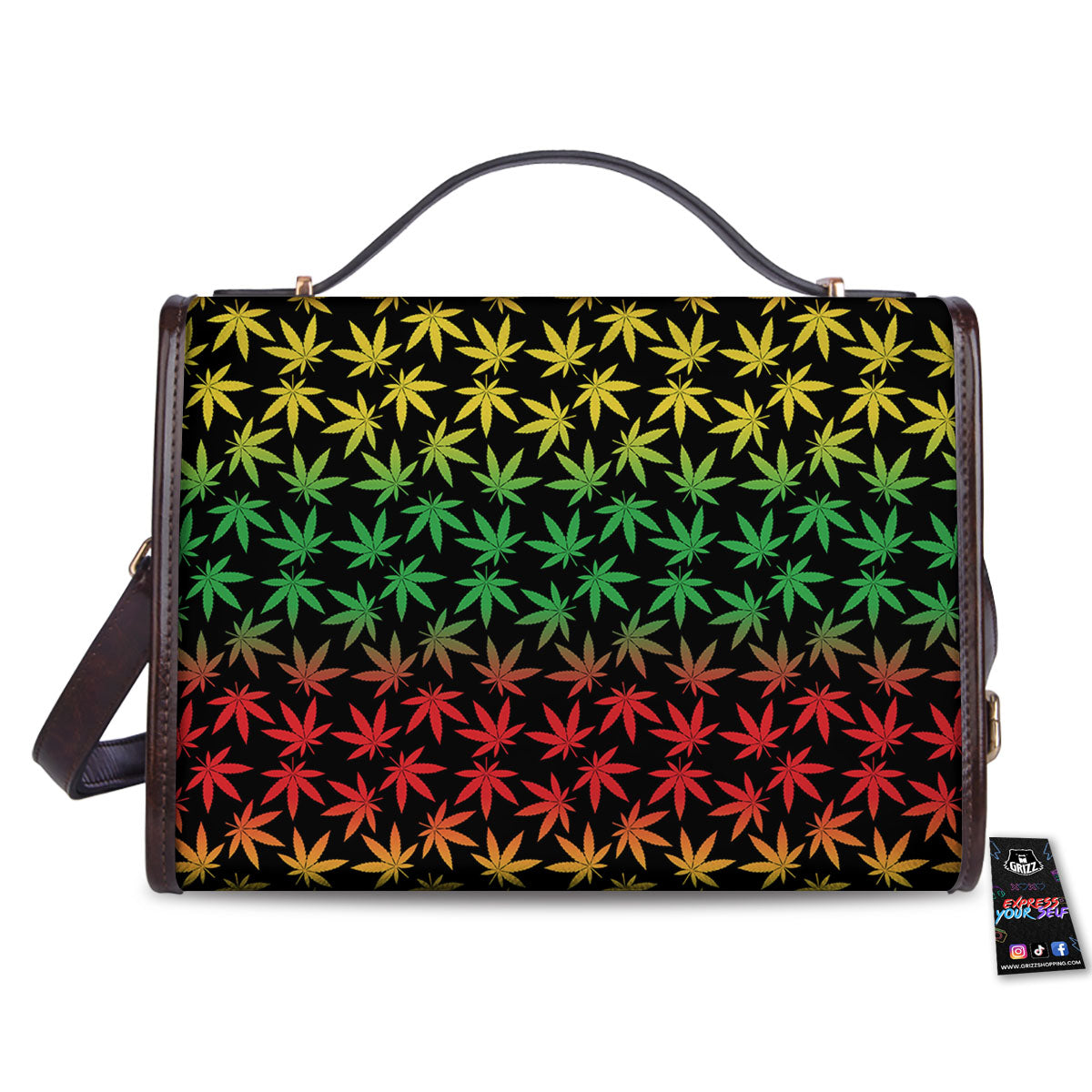 Hemp Rastafarian Print Pattern Women's Satchel Bag