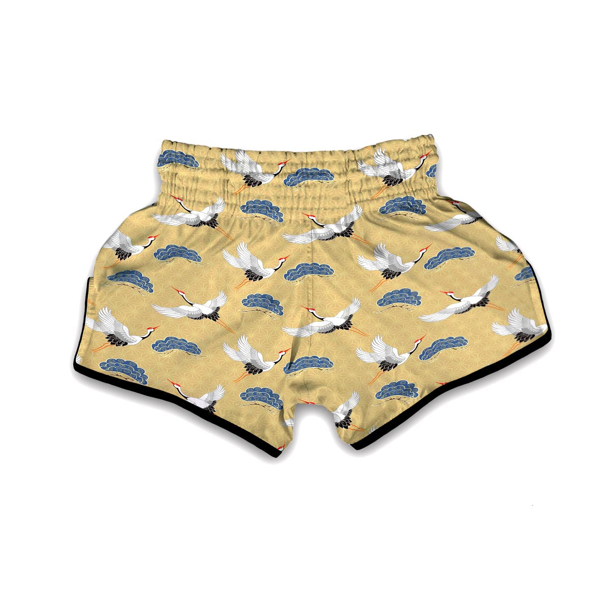 Heron Japanese Pattern Print Muay Thai Boxing Shorts-grizzshop