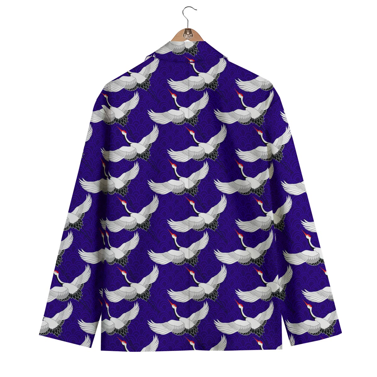 Heron Print Pattern Men's Blazer-grizzshop