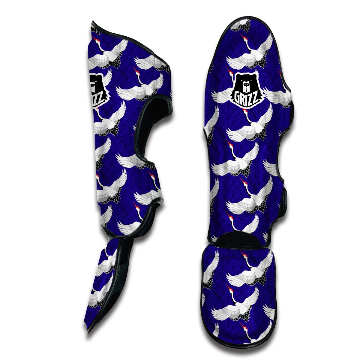 Heron Print Pattern Muay Thai Shin Guards-grizzshop