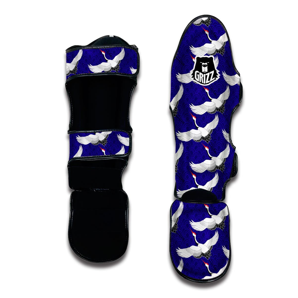 Heron Print Pattern Muay Thai Shin Guards-grizzshop