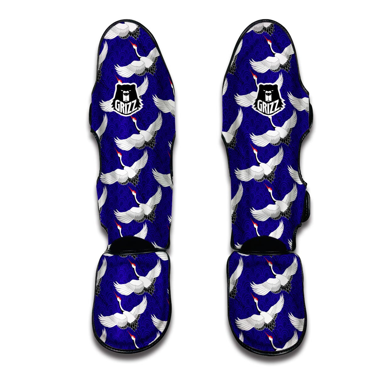 Heron Print Pattern Muay Thai Shin Guards-grizzshop