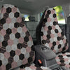 Hexagon Marble White Pink And Black Print Car Seat Covers-grizzshop