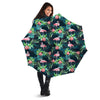 Hibiscus And Tropical Flamingo Print Pattern Umbrella-grizzshop