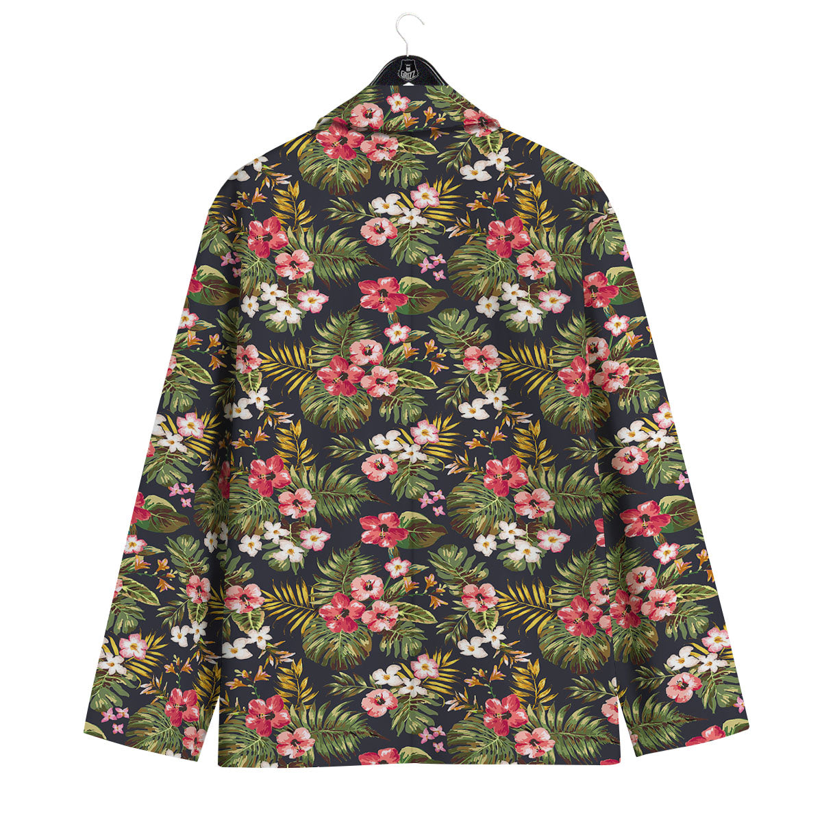 Hibiscus Blossom Tropical Print Pattern Men's Sport Coat-grizzshop