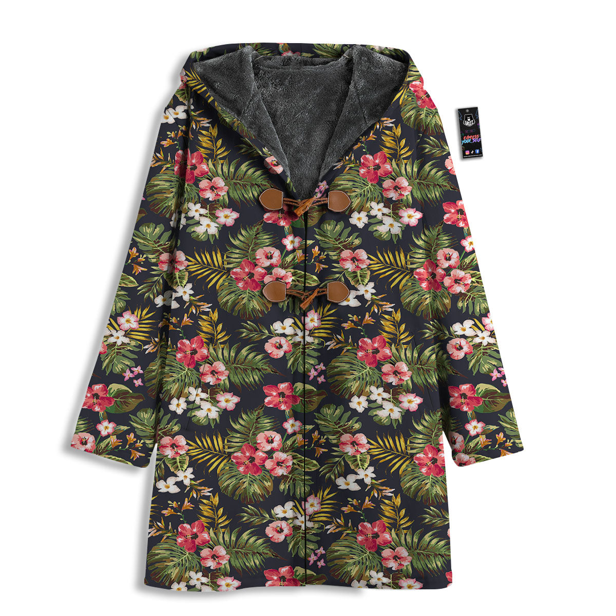Hibiscus Blossom Tropical Print Pattern Men's Windbreaker Jacket-grizzshop