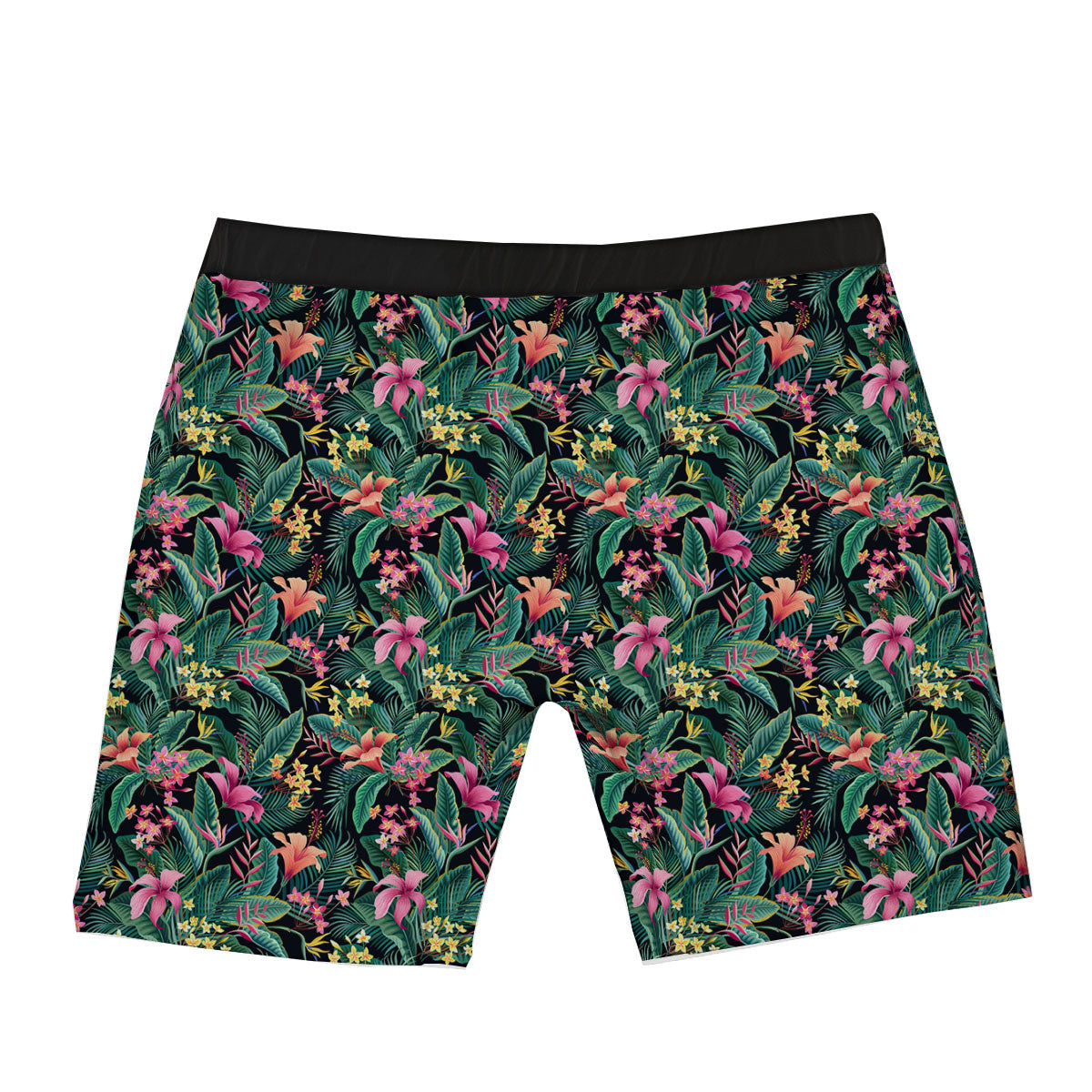 Hibiscus Exotic Tropical Print Pattern Boxer Briefs-grizzshop