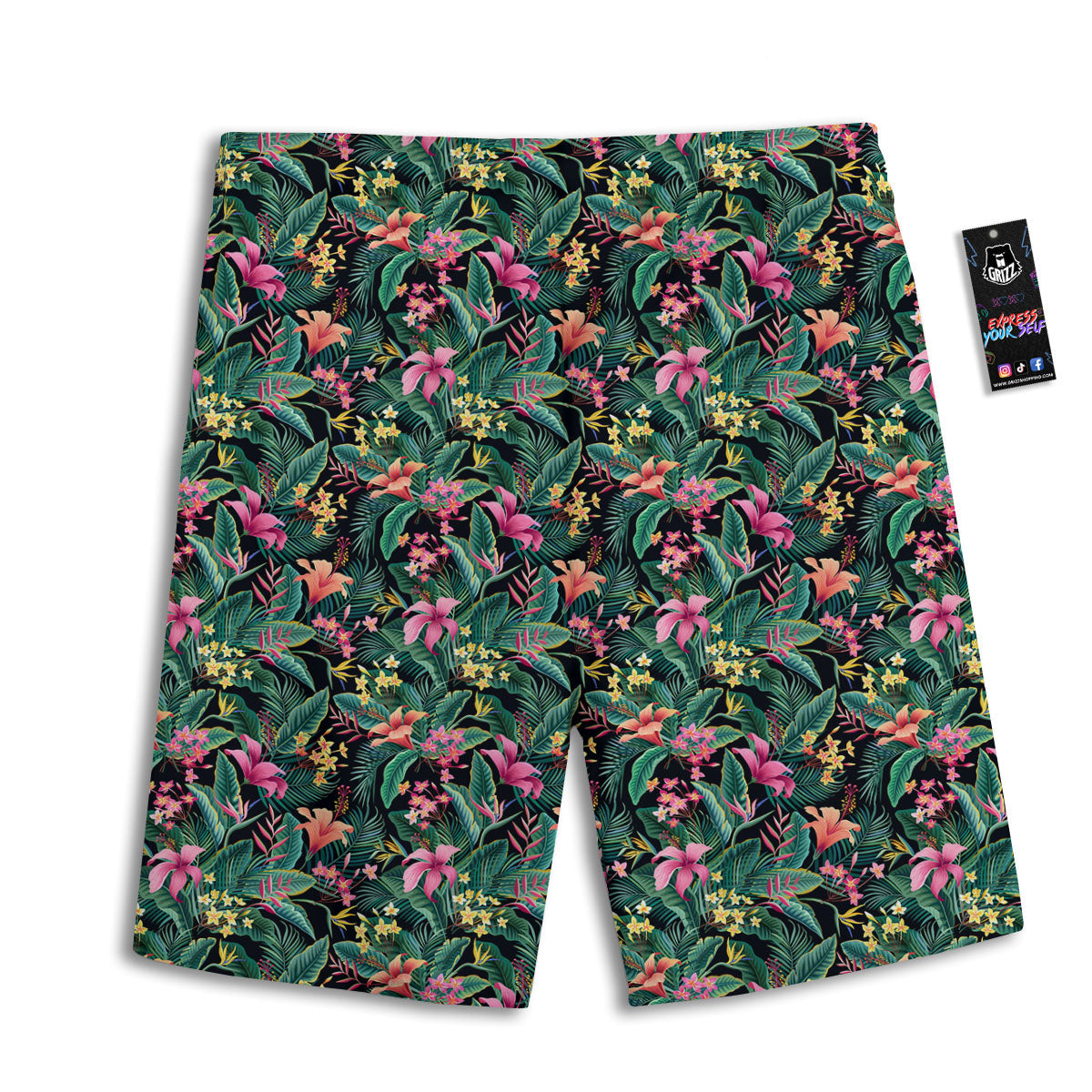 Kanagawa Wave Japanese Print Men's Athletic Shorts