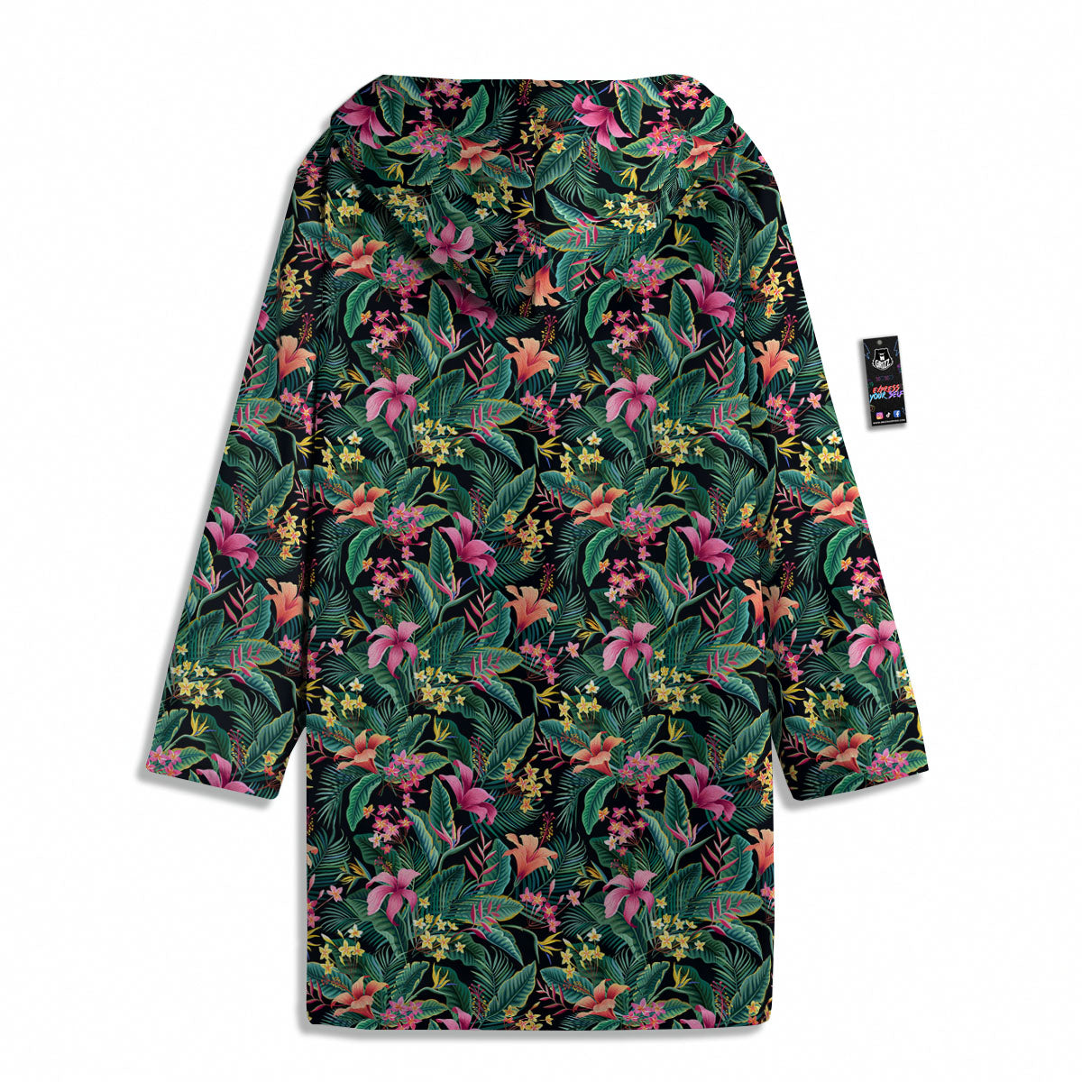 Hibiscus Exotic Tropical Print Pattern Men's Windbreaker Jacket-grizzshop