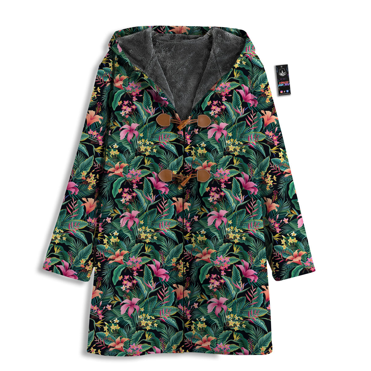 Hibiscus Exotic Tropical Print Pattern Men's Windbreaker Jacket-grizzshop