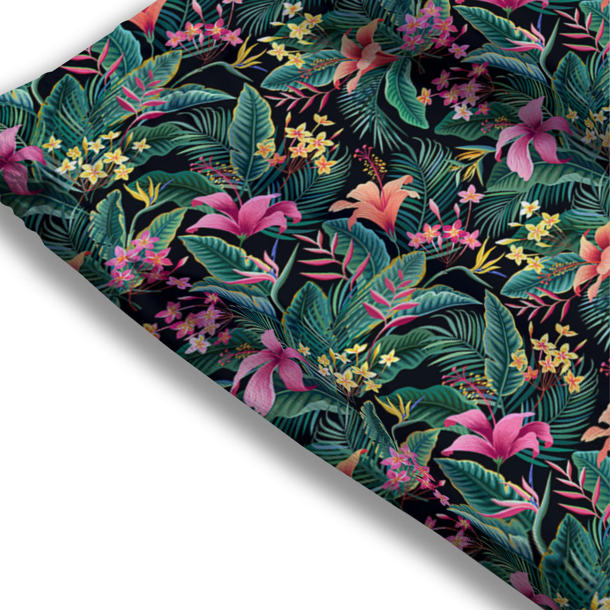 Hibiscus Exotic Tropical Print Pattern Mesh Shorts