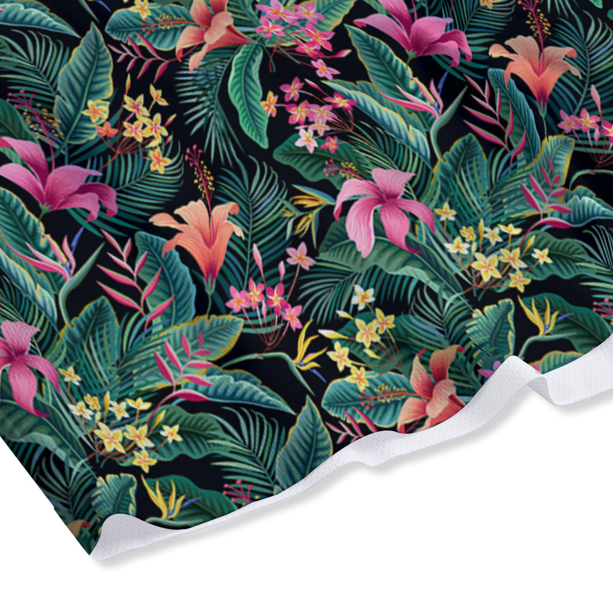 Hibiscus Exotic Tropical Print Pattern Mesh Shorts