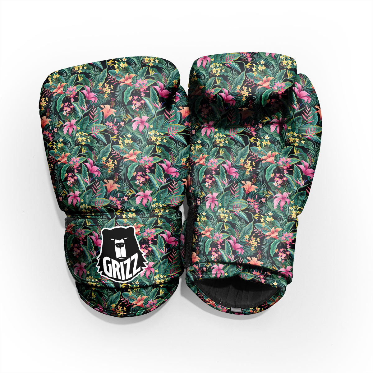 Hibiscus Exotic Tropical Print Pattern Pro Boxing Glove