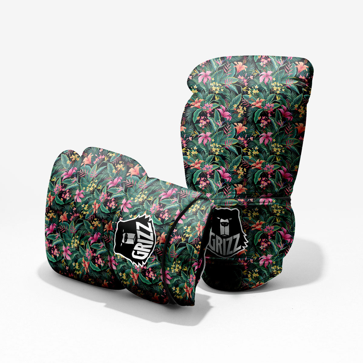 Hibiscus Exotic Tropical Print Pattern Pro Boxing Glove