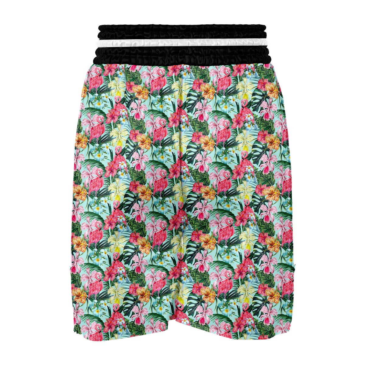 Hibiscus Flamingo Tropical Boxing Shorts-grizzshop