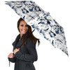 Hibiscus Floral White And Blue Print Pattern Umbrella-grizzshop