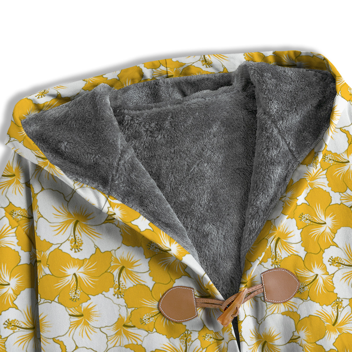 Hibiscus Flower And Camo Yellow Print Pattern Men's Windbreaker Jacket-grizzshop