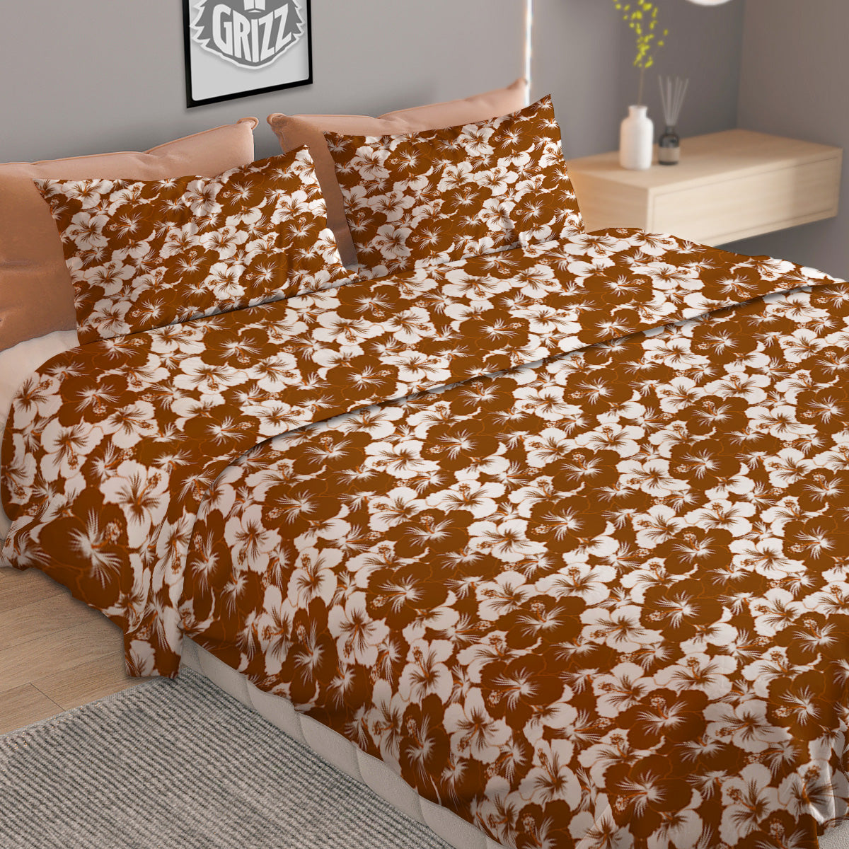 Gold Dragon Japanese Print Pattern Duvet Cover Bedding Set