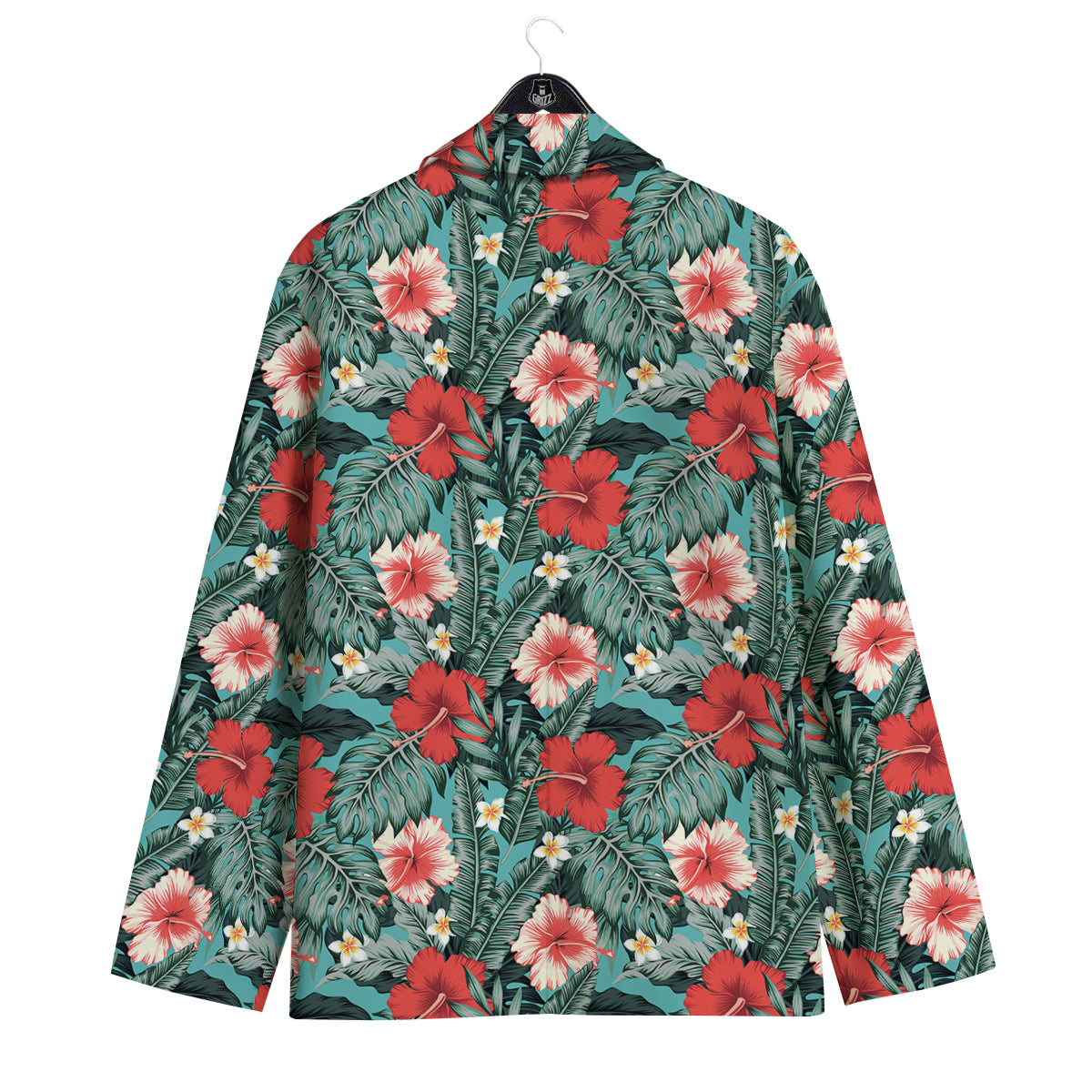 Hibiscus Flowers Tropical Print Pattern Men's Sport Coat-grizzshop