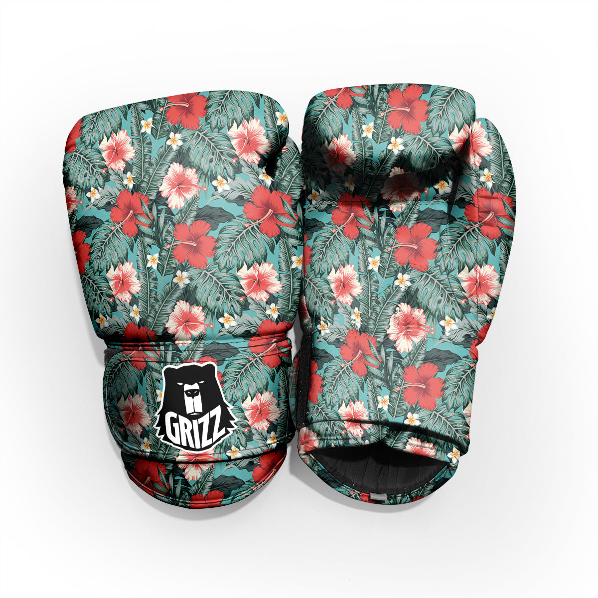 Hibiscus Flowers Tropical Print Pattern Pro Boxing Glove
