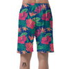 Hibiscus Hawaiian Flower Print Men's Shorts-grizzshop