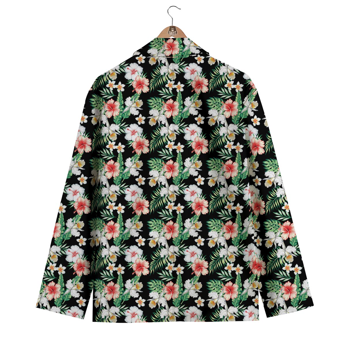 Hibiscus Lily Orchid Tropical Men's Blazer-grizzshop