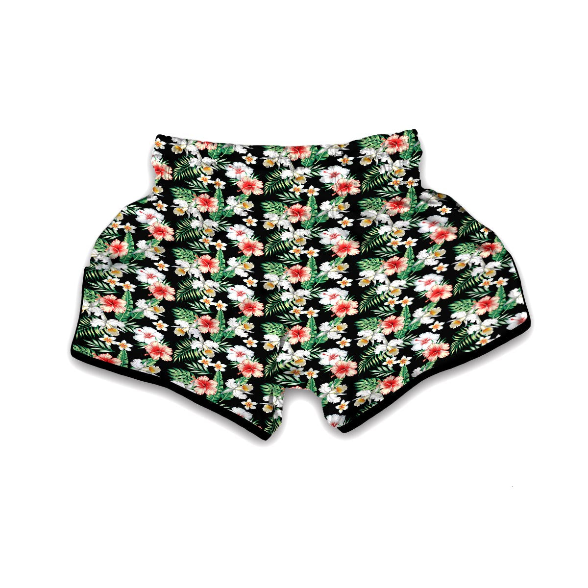 Hibiscus Lily Orchid Tropical Muay Thai Boxing Shorts-grizzshop