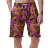 Hibiscus Watercolor Flower Hawaiian Print Men's Shorts-grizzshop