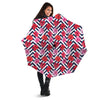 Hibiscus Zigzag Pink Print Pattern Umbrella-grizzshop