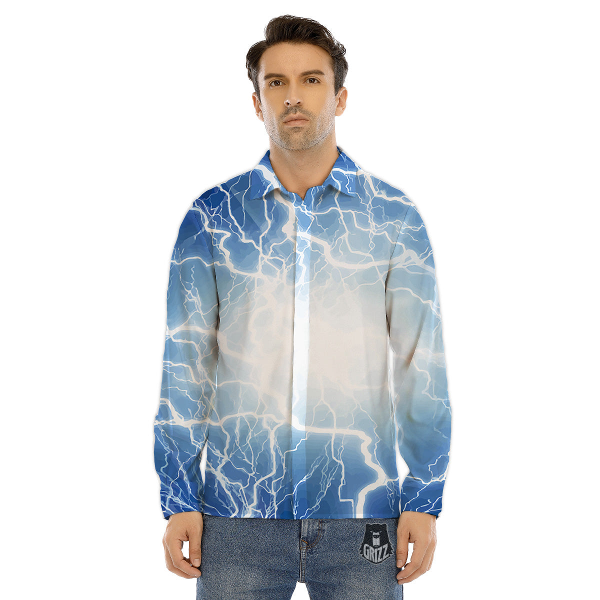 Hieroglyphs Ancient Egyptian Print Men's Dress Shirts-grizzshop
