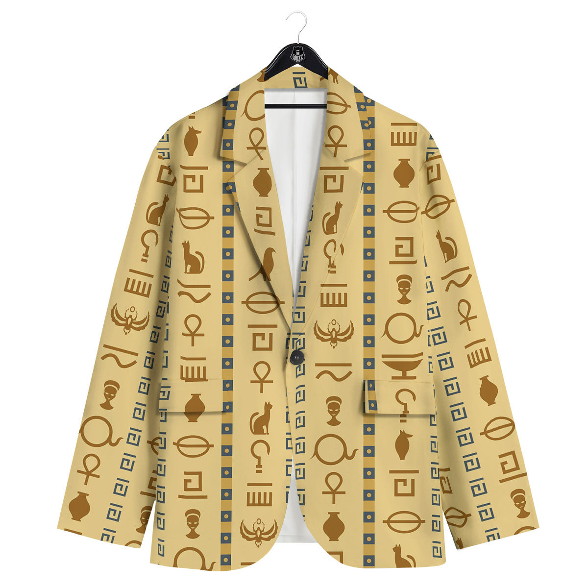 Hieroglyphs Ancient Egyptian Print Men's Sport Coat-grizzshop