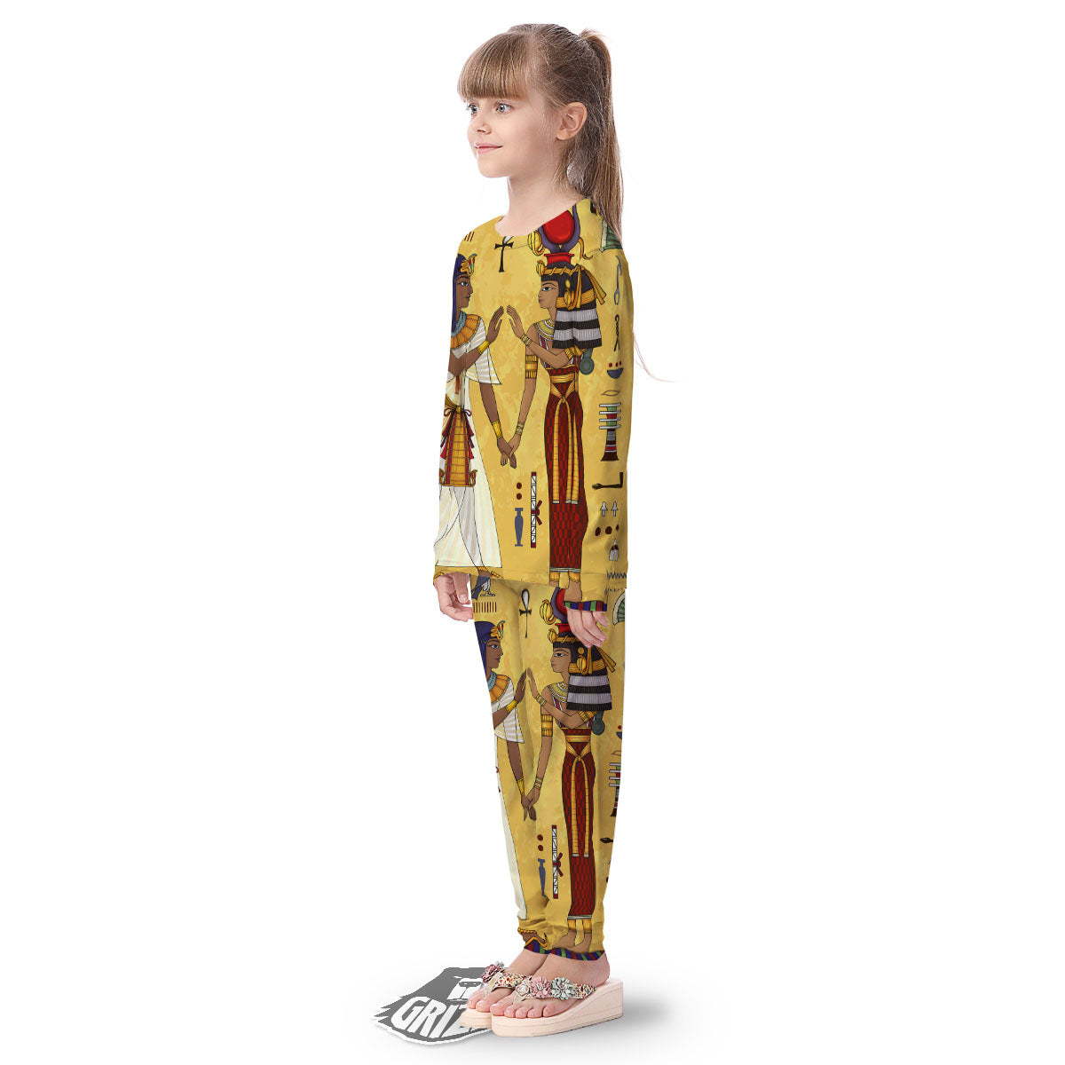 Hieroglyphs And Gods Egyptian Print Kid's Pajamas-grizzshop