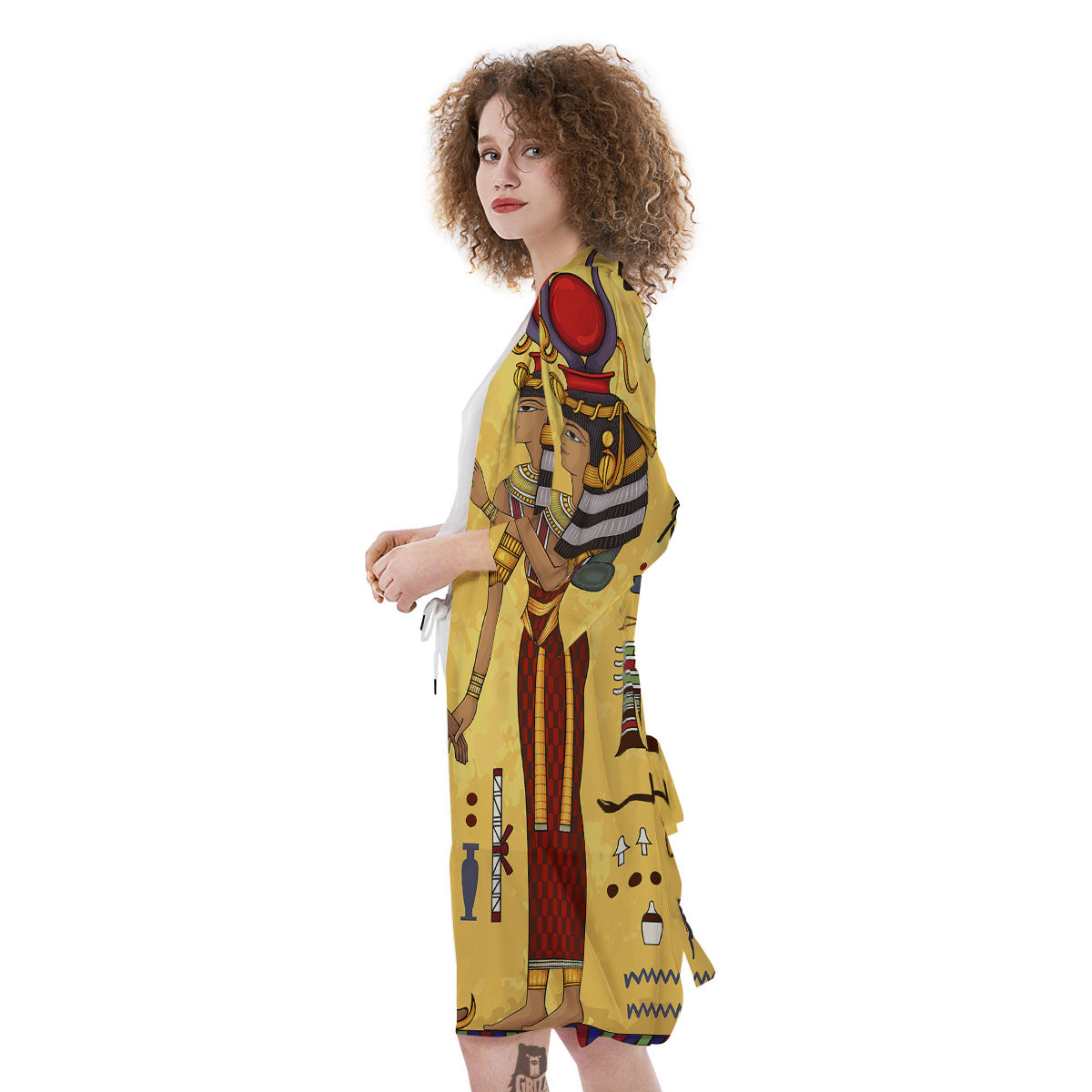 Hieroglyphs And Gods Egyptian Print Kimono-grizzshop