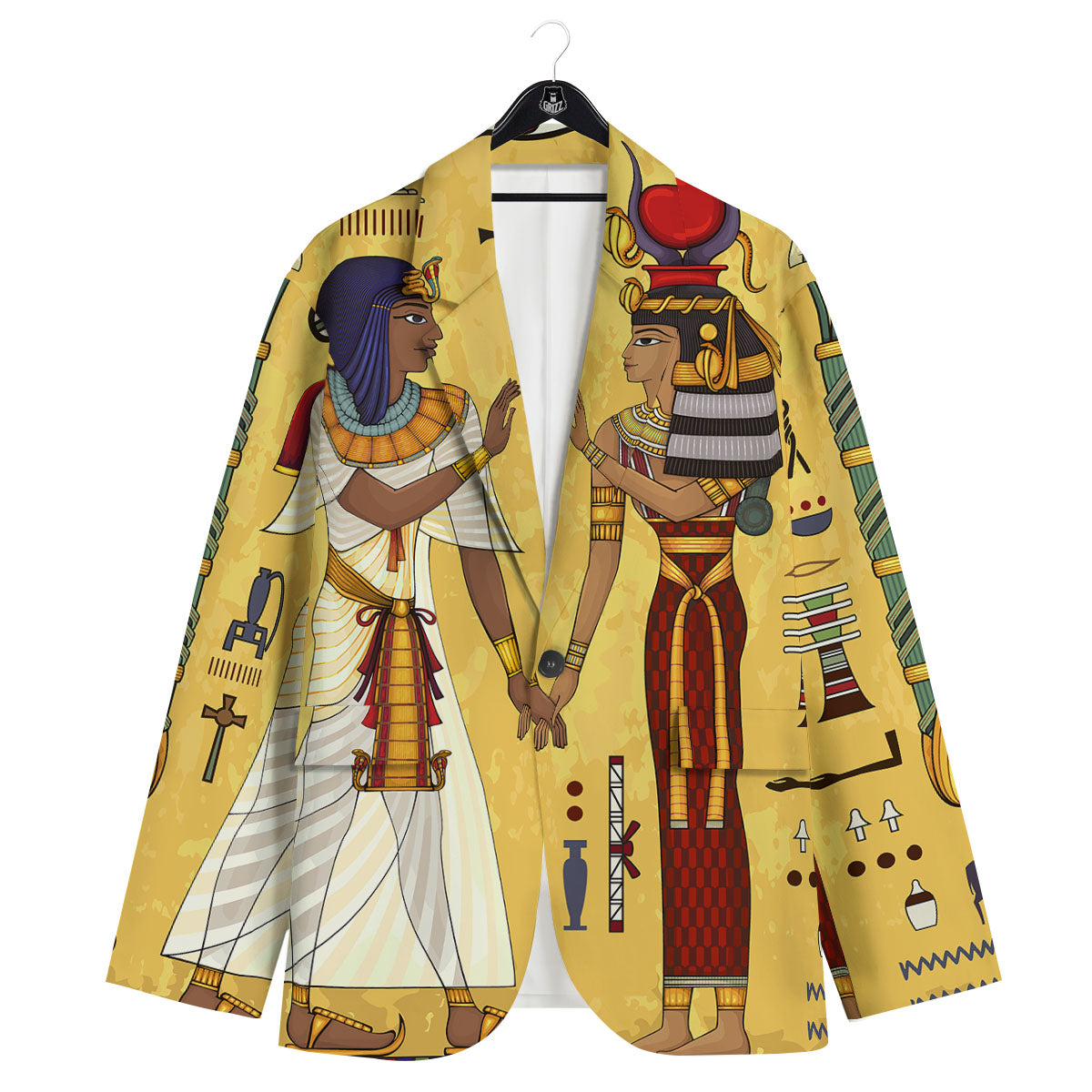 Hieroglyphs And Gods Egyptian Print Men's Sport Coat-grizzshop