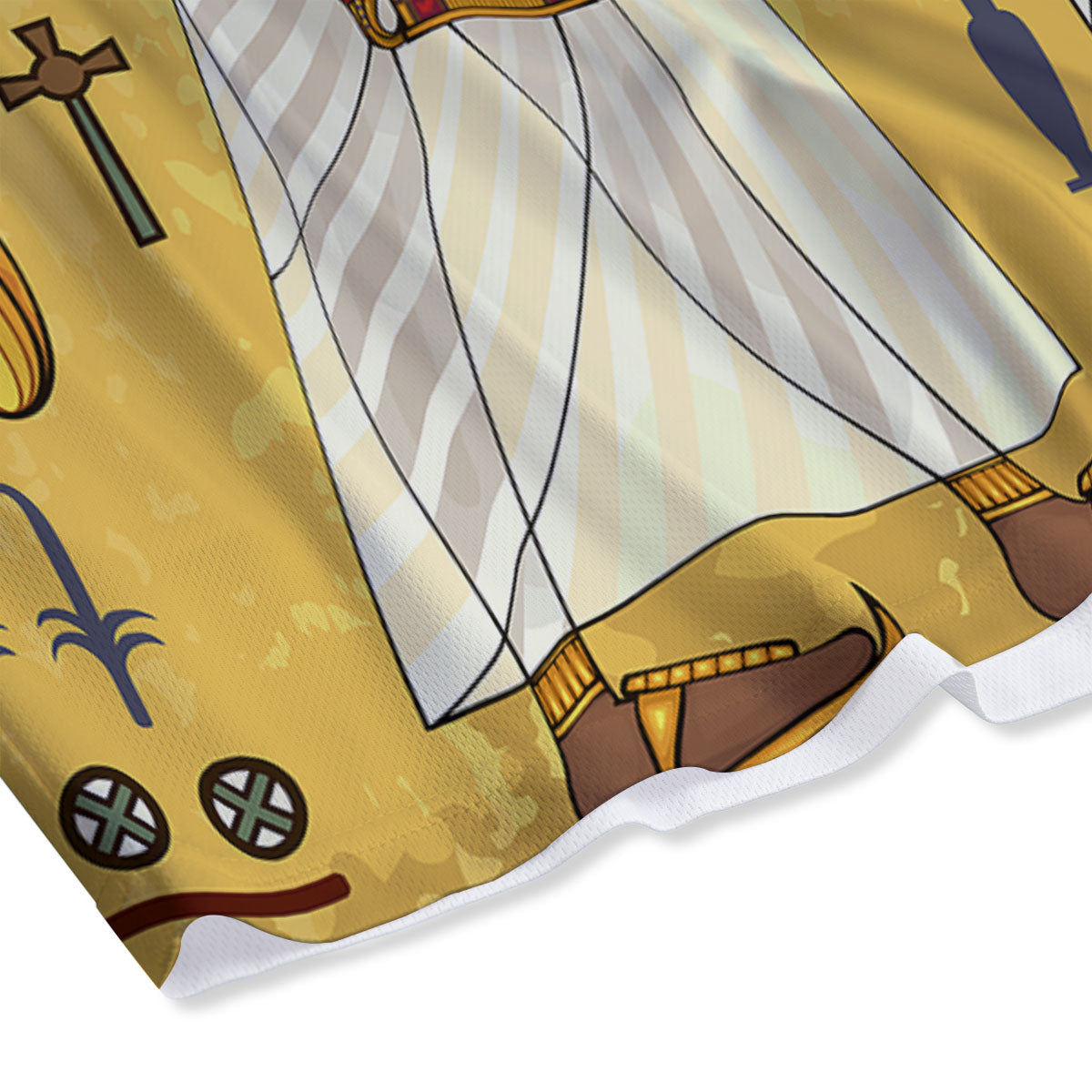 Hieroglyphs And Gods Egyptian Print Mesh Shorts