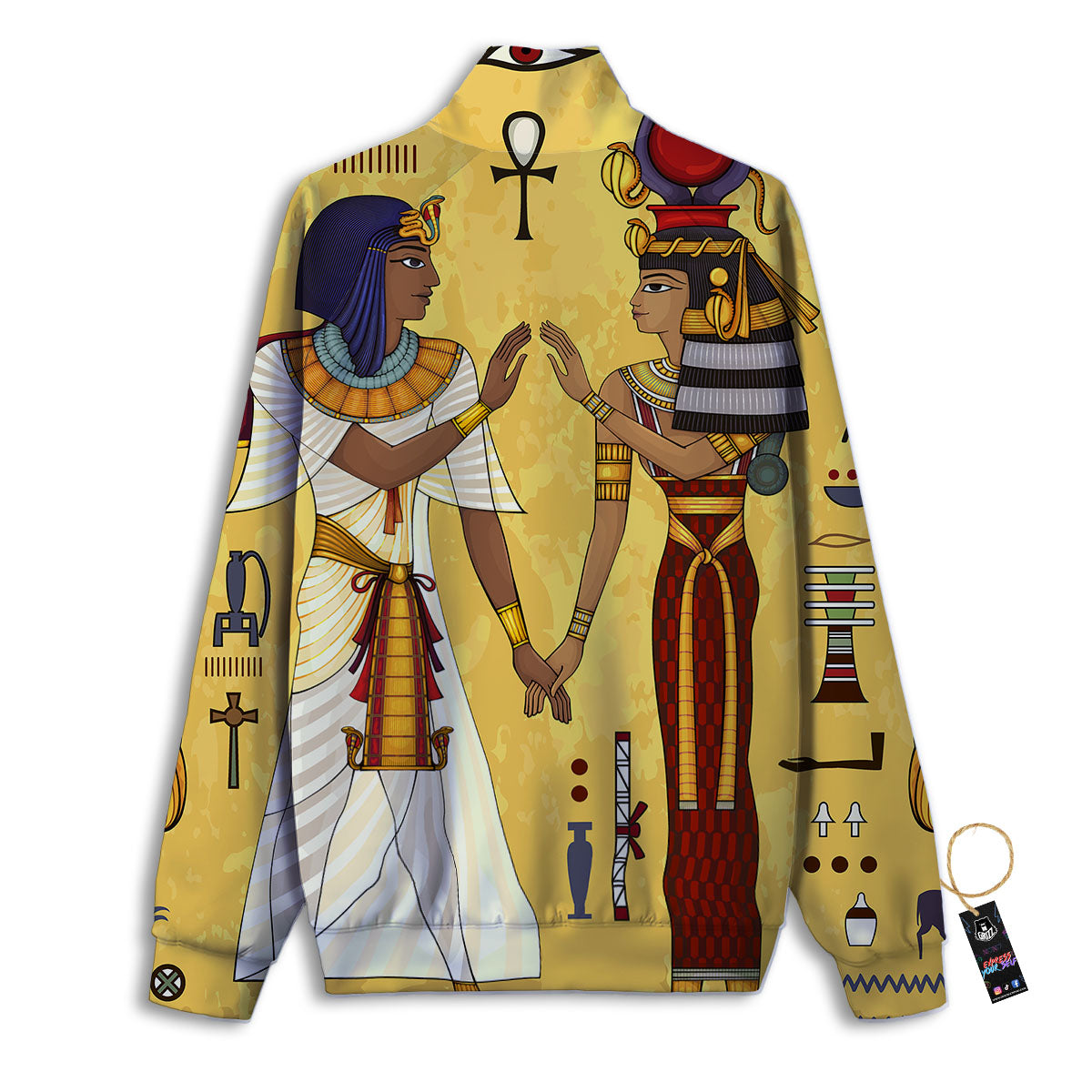 Hieroglyphs And Gods Egyptian Print Track Jacket-grizzshop