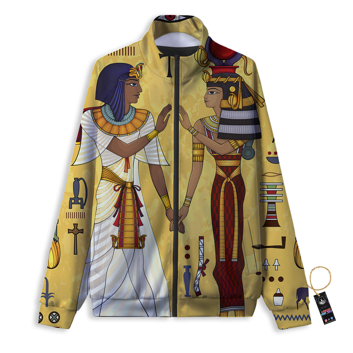 Hieroglyphs And Gods Egyptian Print Track Jacket-grizzshop