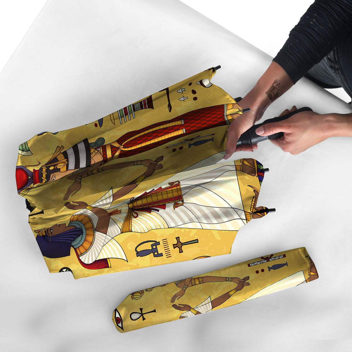 Hieroglyphs And Gods Egyptian Print Umbrella-grizzshop